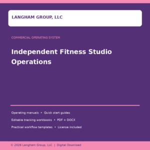 Independent Fitness Studio Operations
