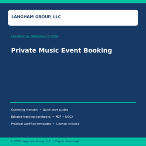 Private Music Event Booking