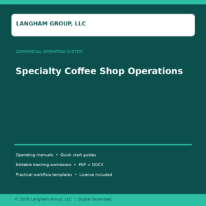 Specialty Coffee Shop Operations