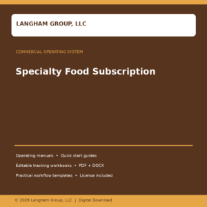 Specialty Food Subscription