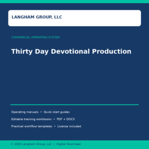 Thirty Day Devotional Production