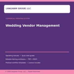 Wedding Vendor Management