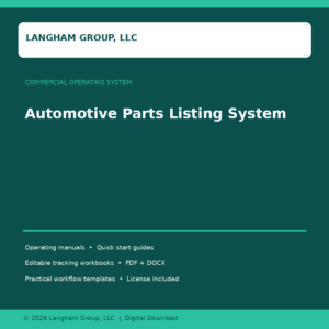 Automotive Parts Listing System