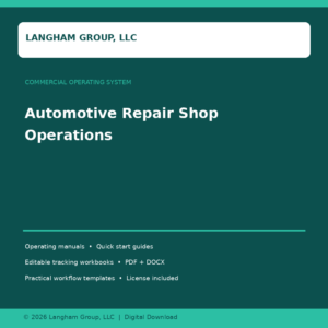 Automotive Repair Shop Operations