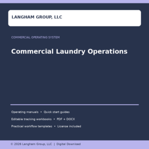 Commercial Laundry Operations