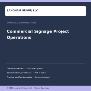 Commercial Signage Project Operations