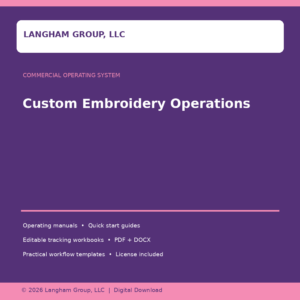 Custom Embroidery Operations