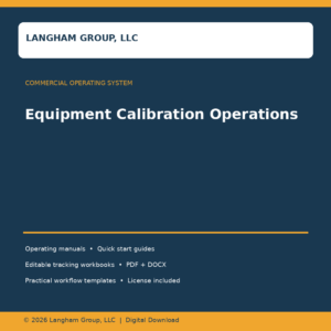 Equipment Calibration Operations