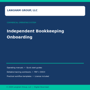 Independent Bookkeeping Onboarding